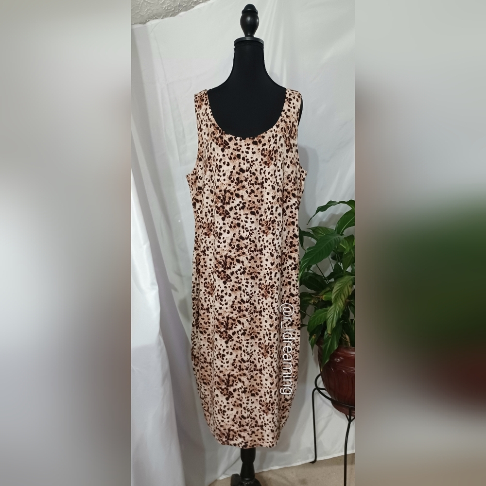 NWT Bar III Trendy Plus Size Leopard-Print Bodycon Midi Dress Size 3X